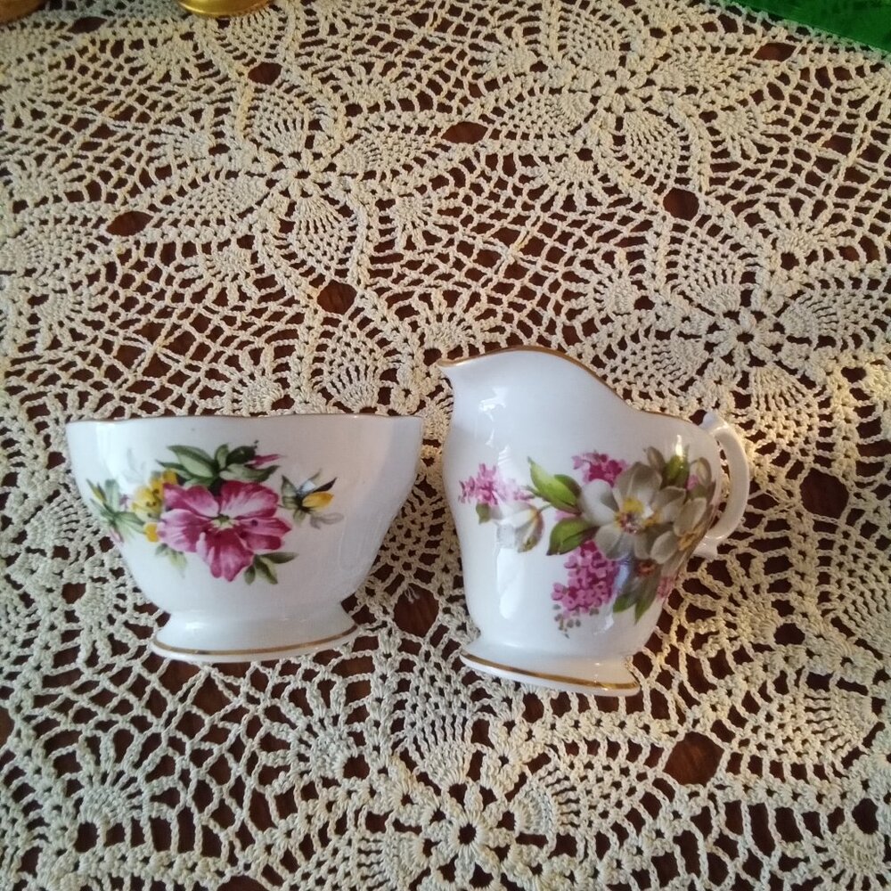 English Bone China Cream and Sugar